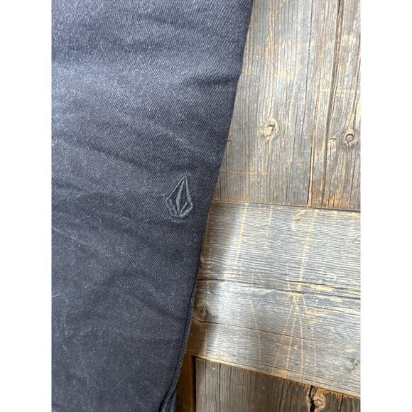 Volcom Vorta Jeans Black Slim Straight Superior Stretch Size 30x29 Cotton Blend - Picture 5 of 9